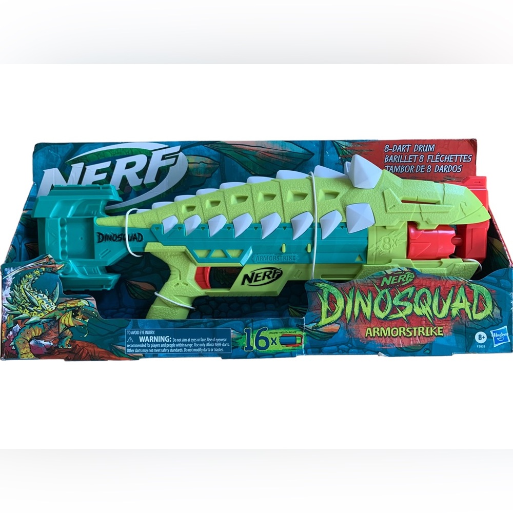 Nerf DinoSquad ARMORSTRIKE 8 Dart Drum includes 16 Darts NEW